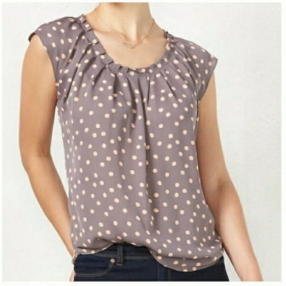 LC Lauren Conrad Short Sleeve Blouse Size L